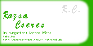 rozsa cseres business card
